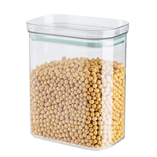 Food Storage Container 14x8.5x17.5cm Plastic Airtight Canister for Grain Coffee Bean