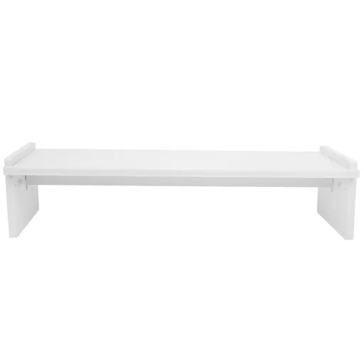 Ergonomic Wooden Computer Screen Riser - White, Home Office Essential