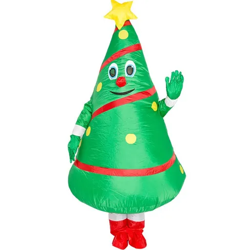 Christmas Cartoon Doll Costumes Air Model Inflatable Christmas Tree Clothes Funny Dress Up Props