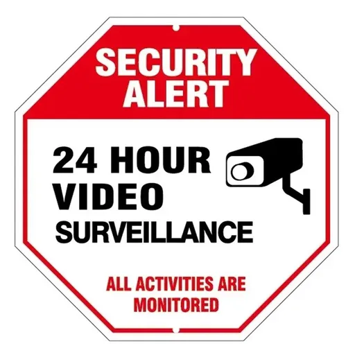 Video Surveillance Sign,Indoor or Outdoor Use for Home Business CCTV Security Camera, UV Protected & Waterproof,Red