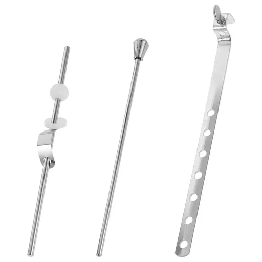 -Plated Sink Drain Lift Rod Set for Bathroom and Kitchen, 3 Pieces