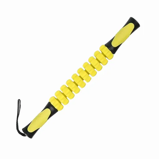 Muscle Massage Roller Stick Deep Tissue Fascia Bar support Fitness Training Gym - Yellow