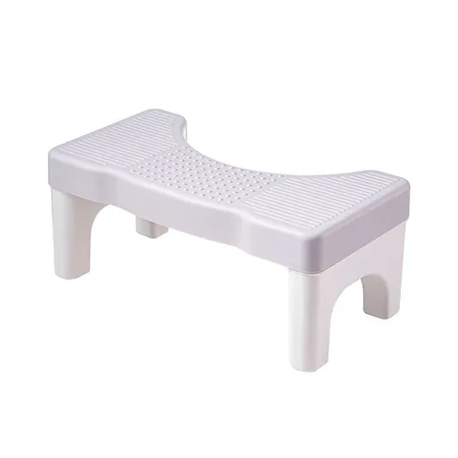 Non-Slip Toilet Stool, 40 x 21 cm, Wide Stomach Squatting Step for Bathroom Gray