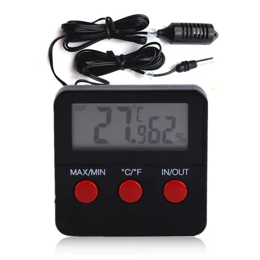 Reptile Thermometer and Humidity Gauge Reptile Terrarium Thermometer Hygrometer with Probes Indoor Outdoor Digital Pet