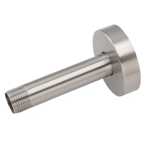 Top Shower Arm with Flange 3 Inch G1/2 Stainless Steel Concealed Ceiling Mounted Rainfall Shower Extension Pipe for Bathroom Brushed