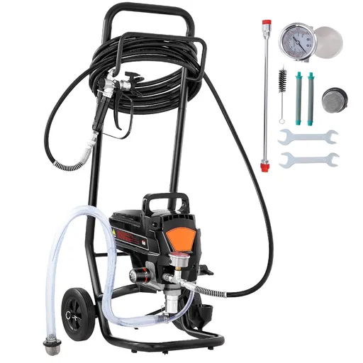 Stand Airless Paint Sprayer, 950W 3000PSI High Efficiency Electric Airless Sprayer With Cart, Fine And Even Painting Effect, Paint Sprayers for Home Interior and Exterior Furniture and Fences
