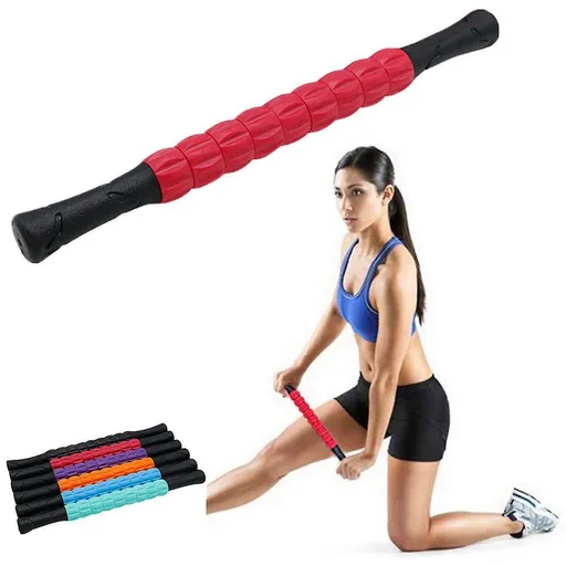 Muscle Roller Stick Body Massage Roller Body Massager For Relieving Muscle Soreness And Cramping Massage Sticks - Red