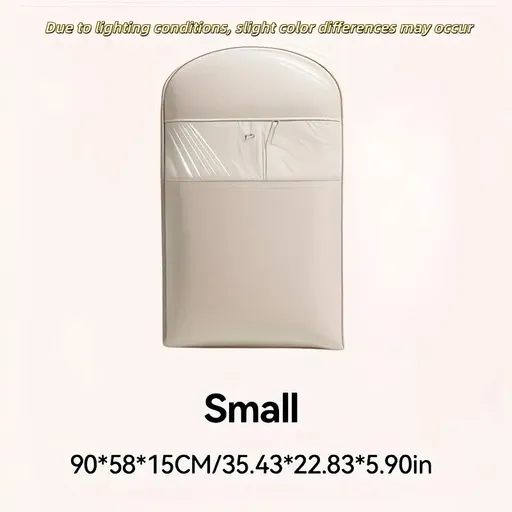 Down Jacket Compression Dust Cover, Zipper Compression Saves 40% Space, Transparent Window Waterproof and Dustproof, Multiple Sizes Available in 90/130cm, Pink and Beige Two Colors, Seasonal Storage Essential/beige:S CODE
