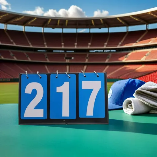 Portable Blue Flip Scoreboard with High Visibility for Indoor Outdoor Sports Events