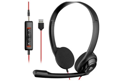 Dual-Edge USB-C Wired Headset with Clear Mic Lightweight Office Headset for PC/Mac
