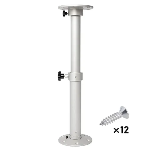 Table Pedestal Telescopic Furniture Leg 46-70cm Height Adjustable Easy Installation Detachable Aluminum Alloy Support for RV Boat Caravan Motorhome