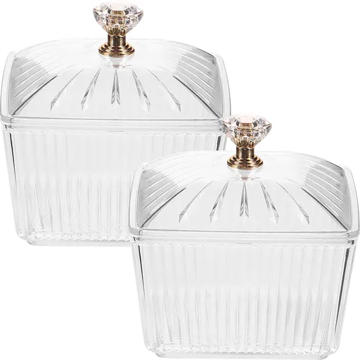 Food Storage , 2Pcs Sweets Jars Candy Jar Sugar Snacks Bowl Cookie Container Buffet Storage Container with Lid As shown