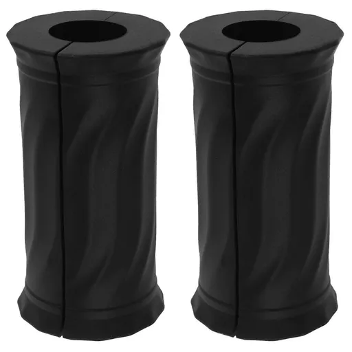 2pcs Barbell Grips Silicone, Hand Protection Pads for Weightlifting and Strength Training - Barbell Clutch Suitable For Row/Puller/Kettlebell Black