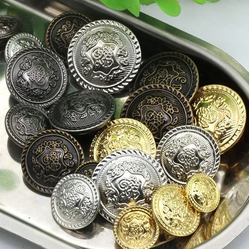 Durable Copper Buttons Dark Grey Elegant Design for Blouses and Coats 30Pcs