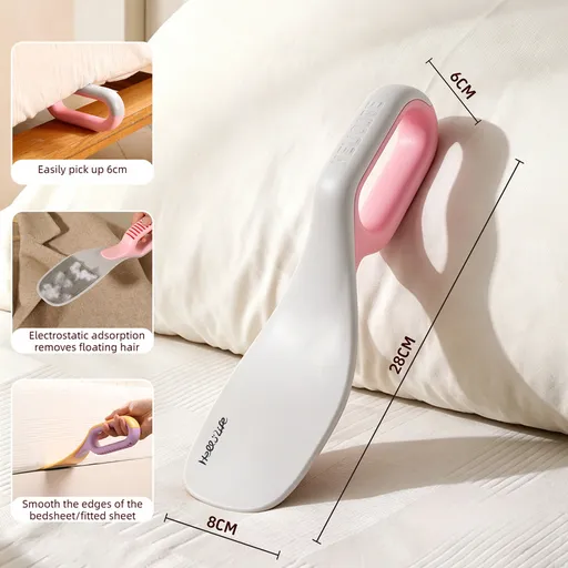 Multi-Function Mattress Lifting Tool, Labor-Saving Bed Sheet Tucking Helper, Double-Sided Static Lint Remover Brush—Gray