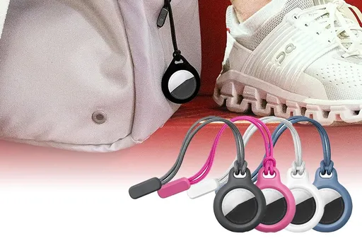 4Pcs AirTag Protective Cover Case Protector Shell with Lanyard for Apple AirTag
