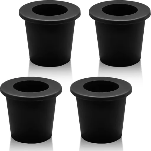 4Pcs Patio Table Umbrella Hole Ring Plug, Silicone Pool Umbrella Sleeve Stabilizer Cone Wedge, Umbrella Table Ring Hole Insert for 2-2.5 Inch Table Hole or 1.5 Inch Pool Umbrella Adapter (Black)