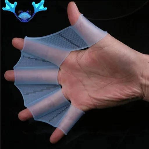 Aquatic Gloves Swimming Gloves Webbed Adult Glove Swimming Hand Paddle Swim Flippers for Snorkeling (L)