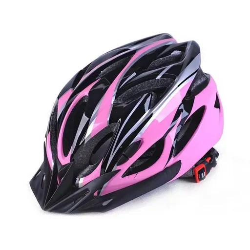 Cycling Helmet PC EPS OEM One Piece Unisex Pink Black Average size 54-61cm