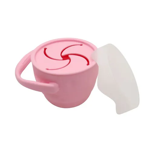 Snack Attack Snack Cup | Collapsible Silicone Snack Container | Toddler and Baby Snack Catcher Lid (10 pcs)