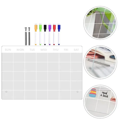 Back to School Acrylic Desktop Memo Note Board for Messages and Reminders, 1 Set