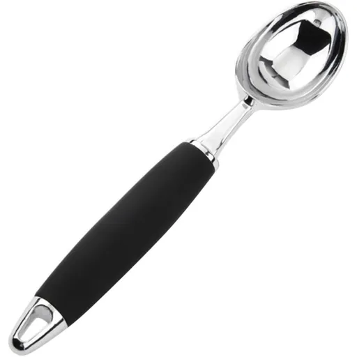 Ice Cream Scoop Zinc Alloy with Black ABS Handle for Fruit and Salad