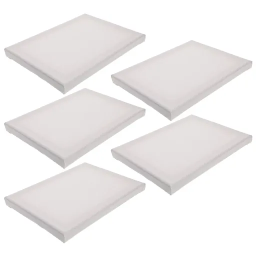 5 Pack White Stretched Canvases for Painting Bulk Creative DIY Projects 6x8 Inches Wood Frame
