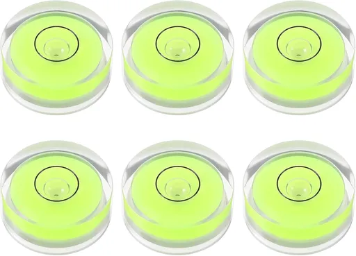 Small Circular Bubble Levels,6Pcs 0.98x0.39inch Levels Measuring Layout Tools Standards for Workshop Camera Tripod Turntable Automount Telescope