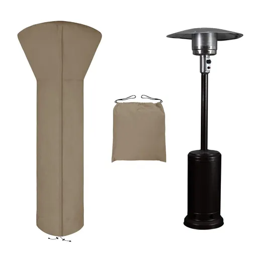 Easy-Going Pyramid Torch Patio Heater Cover, 90"H x 21.2"L x 21.2"W, Waterproof Outdoor Heater Cover with Zipper and Storage Bag, Dustproof, UV-Resisant, Wind-Resistant - Brown - Size 90"H x 21.2"L x 21.2"W