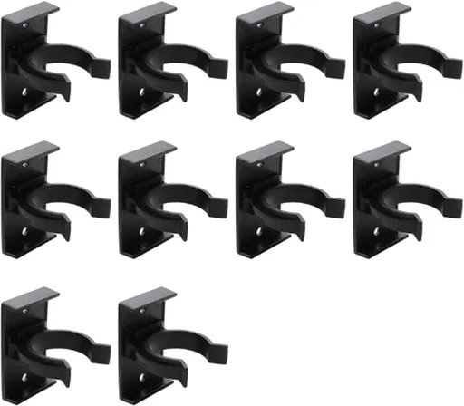 10 pieces - Skirting Clips - Kitchen Plinth Hooks - Kitchen Plinth Clips - for Kitchen Frames Fastening - black - plastic - for cabinet legs with a diameter of 2.6-2.8 cm - for sofa, table, bed, cabinet