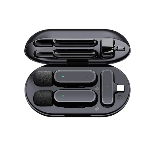 Wireless Lapel Microphone Lavalier Mics with Charging Case for Type-C Interface