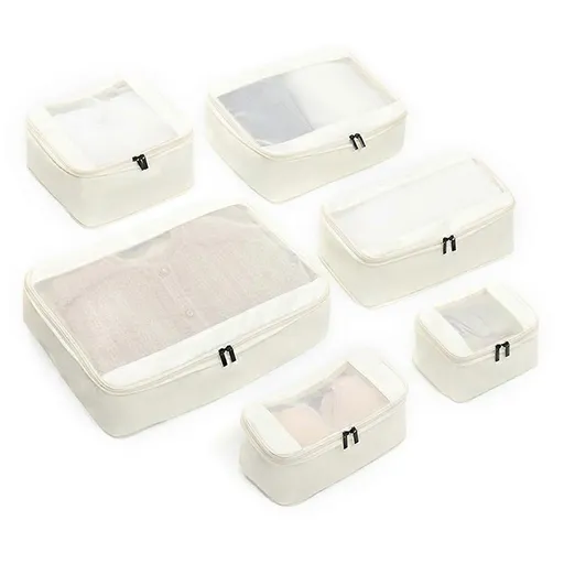 6pcs Compression Packing Cubes Type B Travel Suitcase Organizer Storage Bags