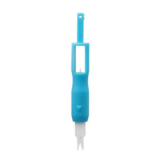 Blue sewing machine threading device, sewing machine needle insertion device, automatic threading device, tool embroidery process