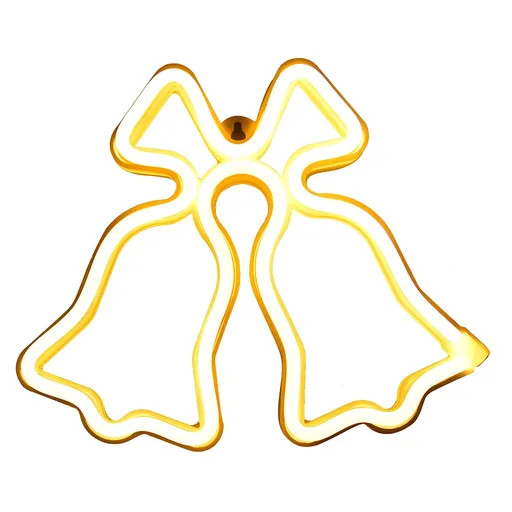 Christmas Neon Light Bell Shape LED Neon Signs for Birthday Party Christmas Decoration Home DecorationWarm White Light