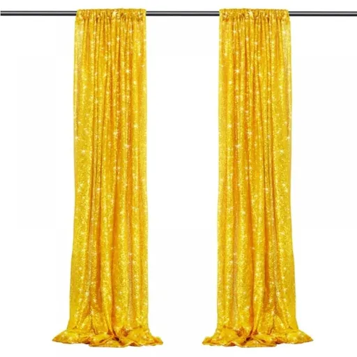 Curtains 2 Panels 2Ftx8Ft Photo Glitter Birthday Curtains