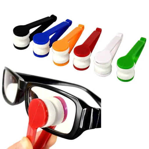 6 Pcs Mini Sun Glasses Eyeglass Microfiber Spectacles Cleaner Soft Brush Cleaning Tool Mini Microfiber Glasses (Random Color)