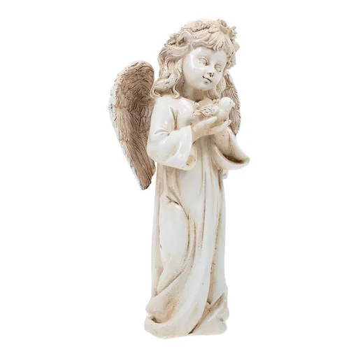 Angel Statue Outdoor Resin Beige 1Set for Garden Lovers