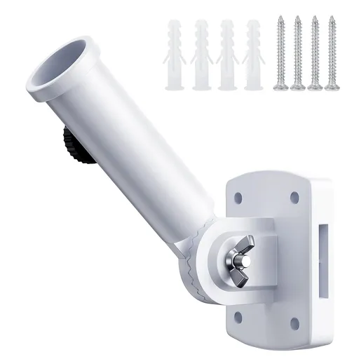 Flag Pole Holder for Outside House, Adjustable Flagpole Bracket, Multi-Position Mounting Bracket with Hardwares, Premium Aluminum