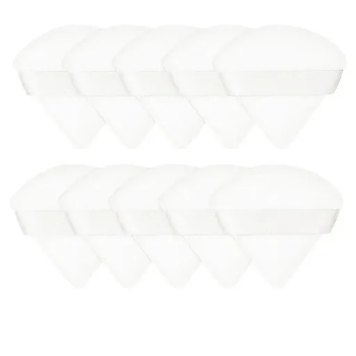 1/10X Triangle Cosmetic Puff Mini Cotton Makeup Sponge Powder Tool - White