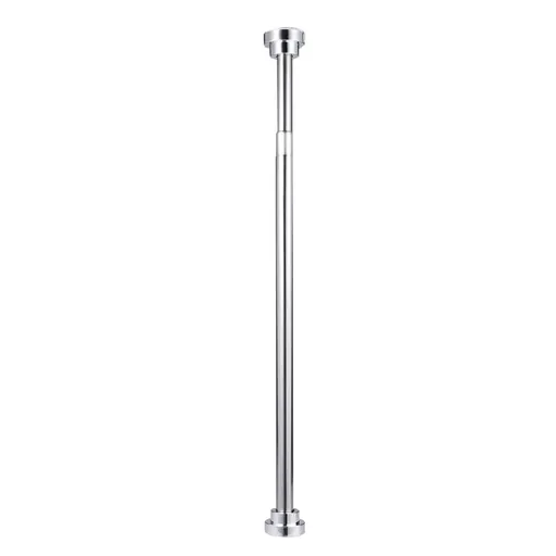 Adjustable towel rack 1Pc Tension Rod, 55cm to 95cm Adjustable Extension Spring Rod Closet Rod Cupboard Bar for Windows Kitchen Bathroom Cupboard Wardrobe| Silver,19.69"X1.97"X1.97