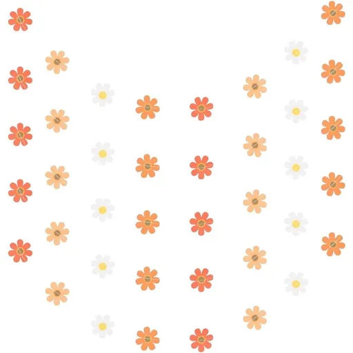 5 Strings Daisy Flower Garland Decorations - Paper Banner Easy to Suspend for Window Garden Party Fine Workmanship Unique Style