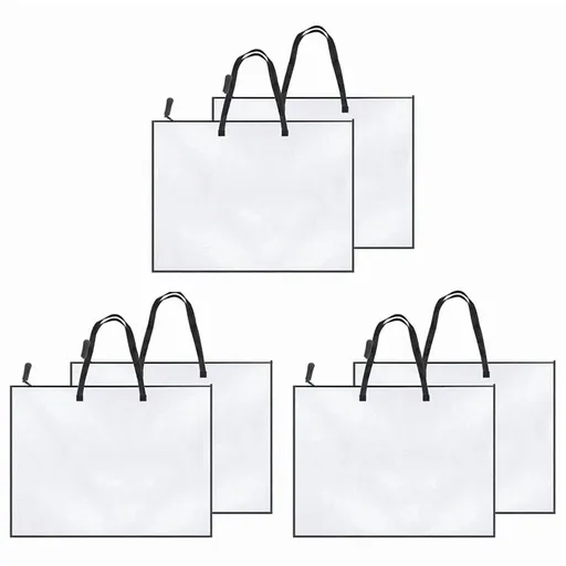 6 Pack 19X25 Inches Art Portfolio Case, Portfolio Folder for Artwork, Posters Storage Bag with Zipper and Handle Folder