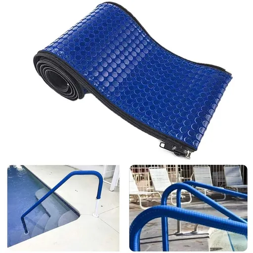 Pool Handrail Cover,7X70.87inch Zippered Non Slip Pool Ladder Grip Wrap, Durable Anti Slip Swimming Pool Hand Rail Protector Sleeve, Pool Step Handgrip Cover for Outdoor Swimming Pool Handrail