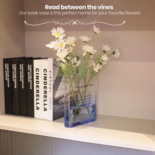 Clear Acrylic Tabletop Vase, Gifts for Book Lovers,Home Decoration