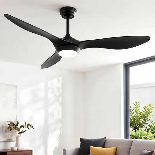 Devanti 52'' Ceiling Fan DC Motor w/Light w/Remote - Black