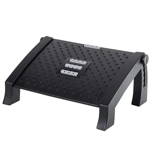 1PC Adjustable Office Foot Rest Pedal Stool Sofa Leg Support for Home or Desk Use - Black