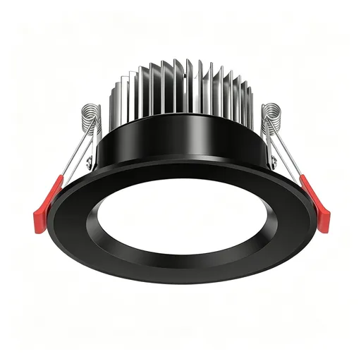 4 Pack Matte Black 5W Tri-Color [Luxury All Aluminum] (Cutout 6.5-8.5cm) | Recessed LED Downlight | Christmas Luxury Dimmable Matte 4-Set | All Aluminum 3-Color Matte Ceiling Lamp