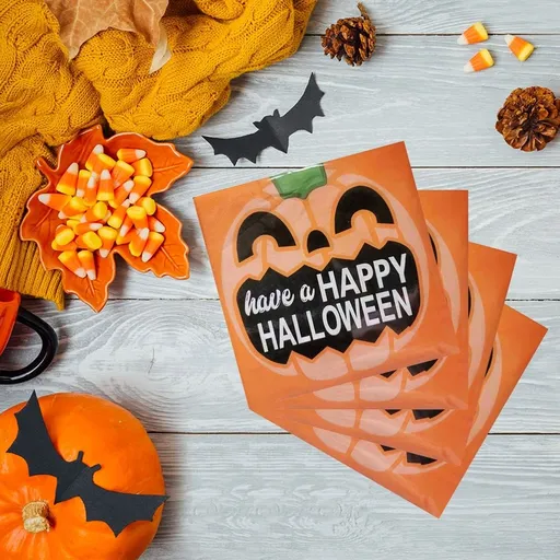 Halloween Napkins Pumpkin Napkins, 20 Pack Disposable Paper Dinner Napkins for Party Halloween Decorations