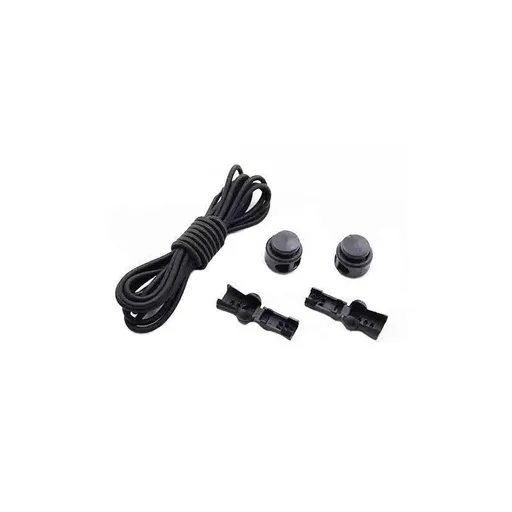 No Tie Elastic Shoelaces with Toggle Locks for Sneakers Running Walking Shoes - Black