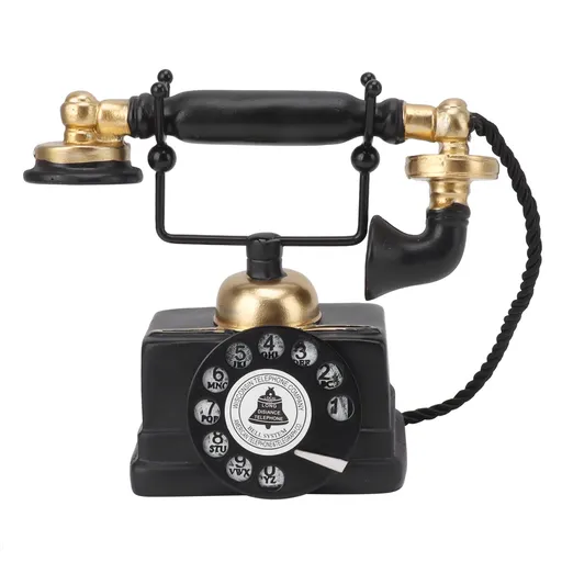 Large Retro Decorative Phone Model Resin Vintage Rotary Telephone Decor Statue Decoration for Cafe Bar Window Decor Type 14
